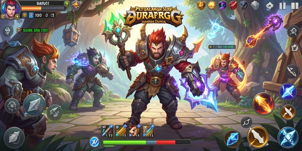 Gameplay mendebarkan dalam BARU01 yang penuh aksi.