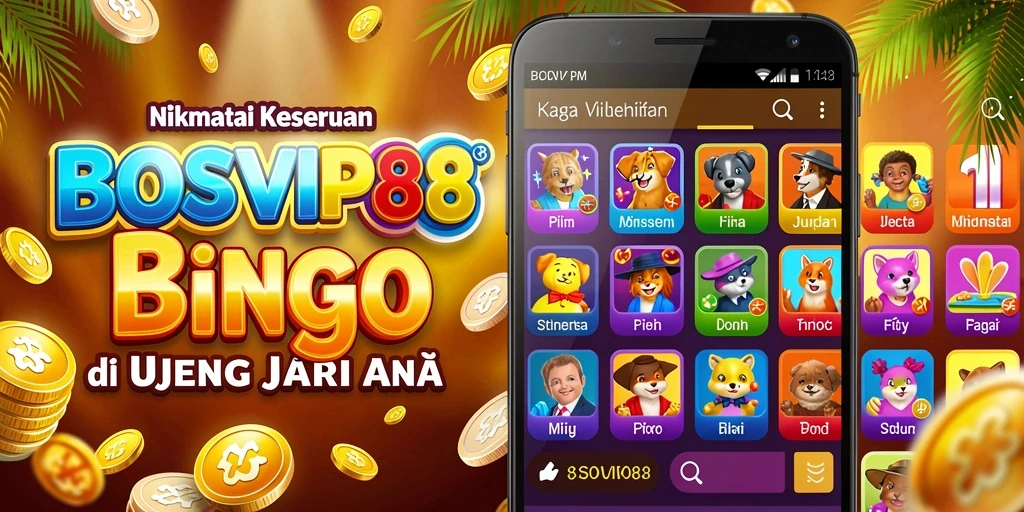 Screenshot gameplay BOSVIP88 menunjukkan suasana permainan Bingo yang seru.