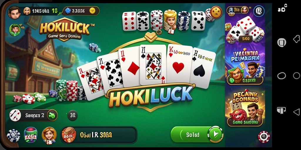 Screenshot gameplay HOKILUCK dengan pengalaman Domino yang menyenangkan.