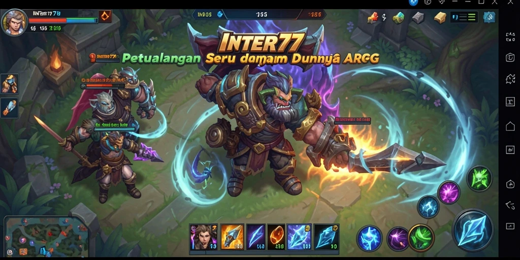 Screenshot INTER77 menampilkan aksi seru dalam pertempuran ARPG.