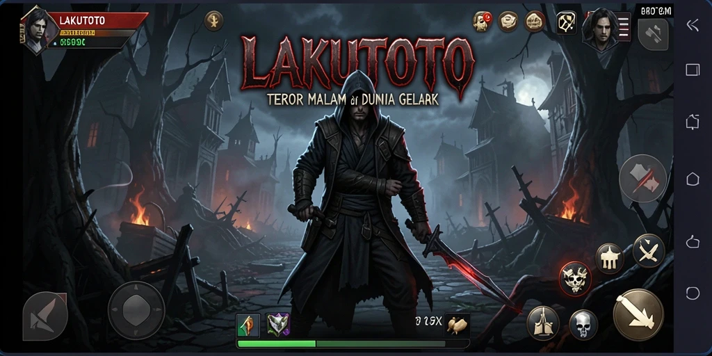 Screenshot gameplay menampilkan ketegangan dalam <strong>LAKUTOTO</strong> saat menjelajahi kegelapan.