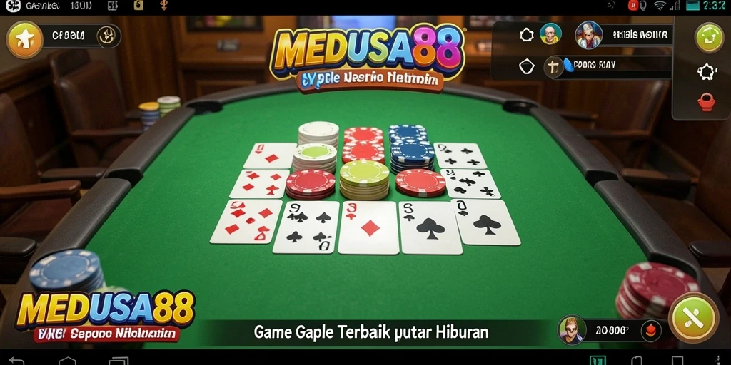 Tampilan menarik dari gameplay Gaple di MEDUSA88.