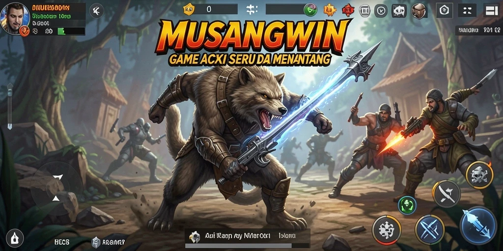 Tampilan gameplay seru MUSANGWIN dengan aksi mendebarkan.