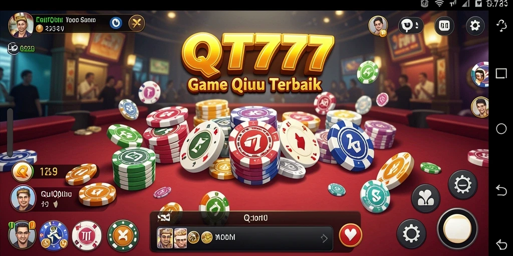 Tampilan gameplay seru dari QT777 saat bermain QiuQiu.