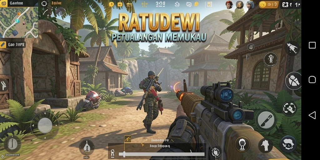 Tampilan menakjubkan dari gameplay RATUDEWI yang penuh aksi.
