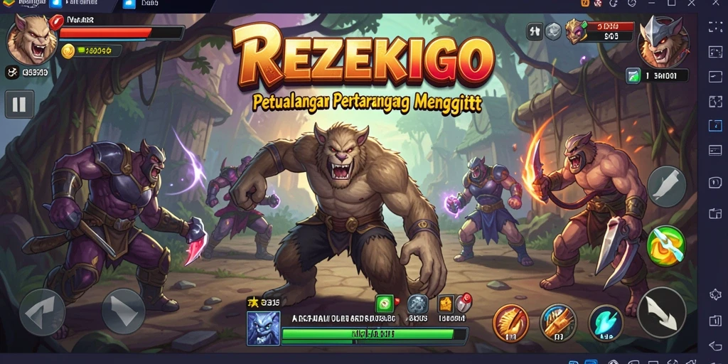 Tampilan gameplay mendebarkan dalam pertarungan Fighting.