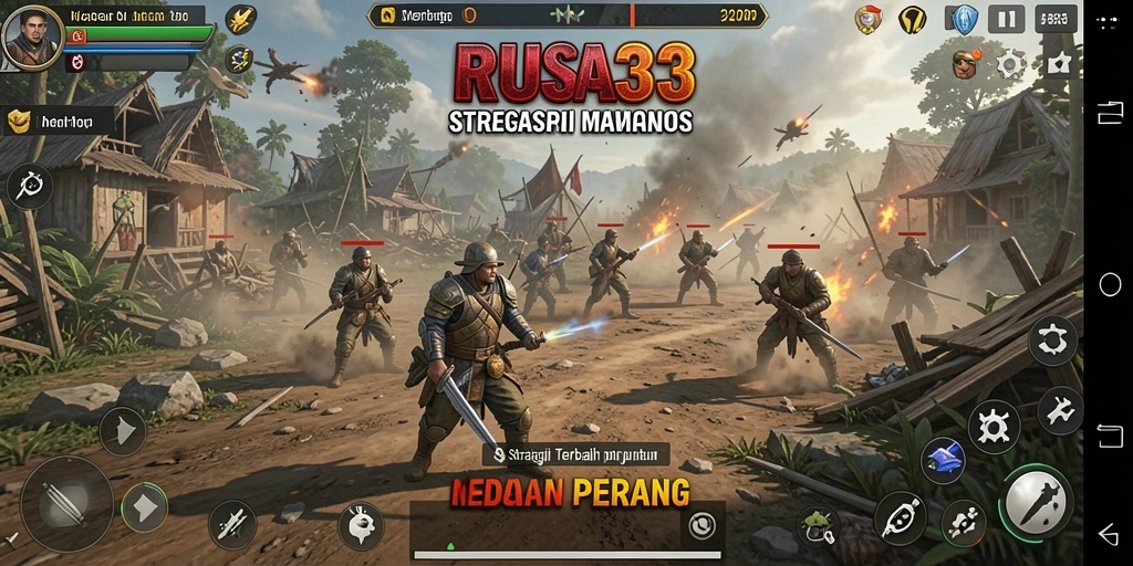 Gameplay RUSA33 menampilkan pertarungan strategi yang intens dan menegangkan.