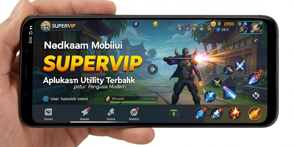 Tampilan antarmuka pengguna SUPERVIP yang intuitif dan menarik.